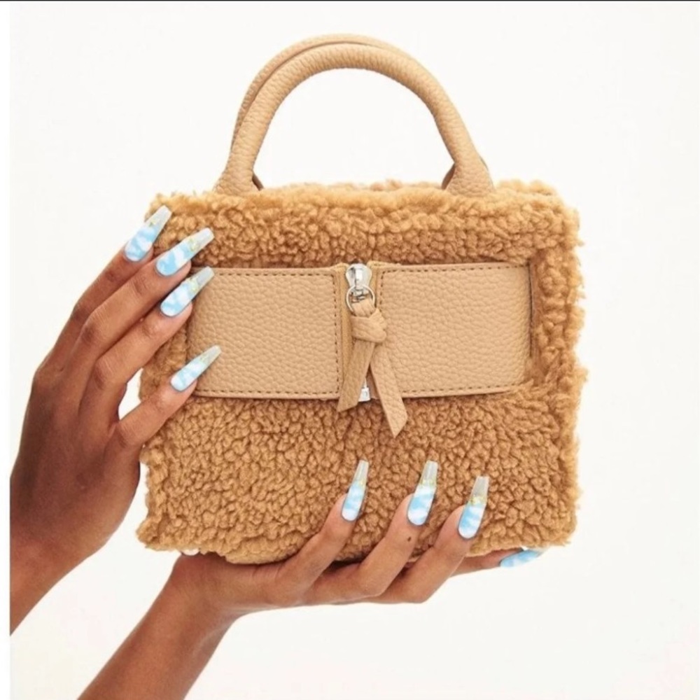 Brandon Blackwood Camel Shearling Kuei Purse